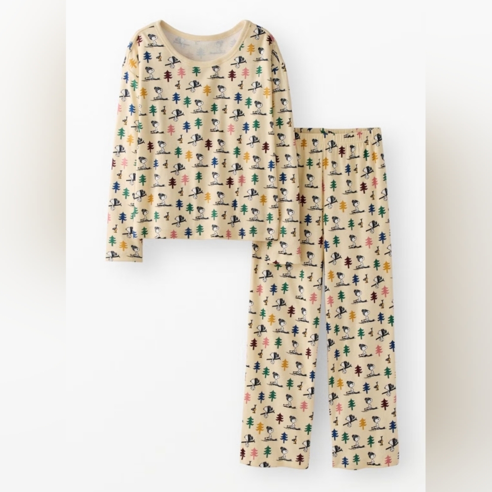 Hanna Andersson Peanuts Holiday Wide Leg Pajama Set